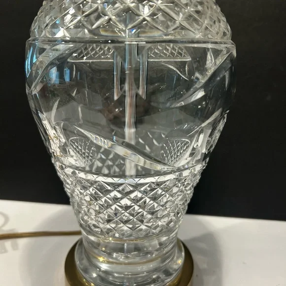 Rare Waterford Fine Crystal Hand-cut Signed Table Lamp 18” - Picture 2 of 15